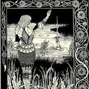 Picture Of Sir Bedivere Cast The Sword Excalibur Into The Water